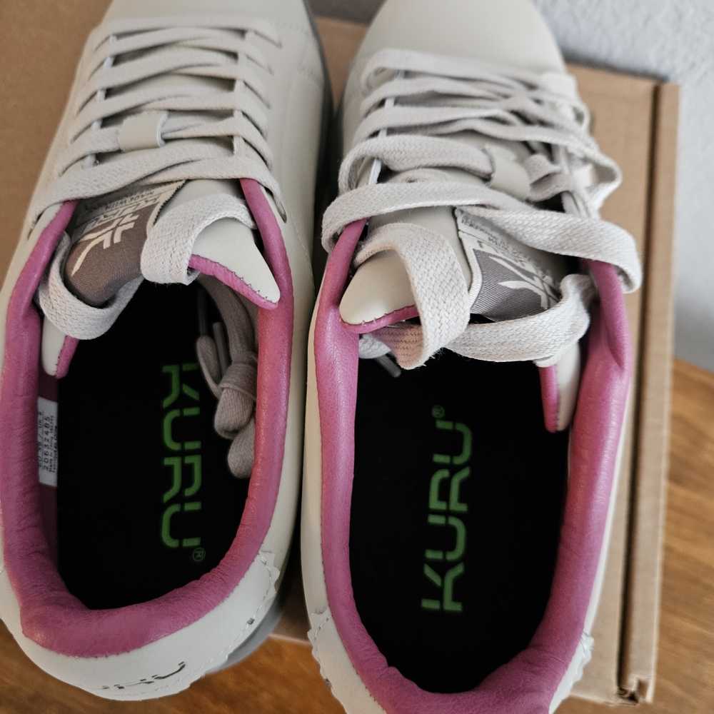 KURU Women's Cream and Gray Sneakers - Picture 6 of 7